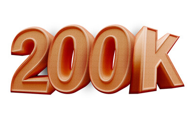 Celebration 200k followers social media banner with textured lettering style