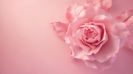Happy mothers day pink backgound with pink rose but without text