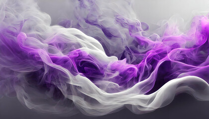 white and purple smoke on light color background transparent and neon color abstraction backdrop - obrazy, fototapety, plakaty