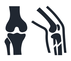 knee and joint knee medical tool, ecg medical tool vector icon