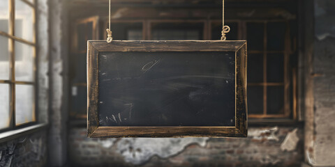 The black board with chalk is the perfect way to advertise a business,Back to school classic Vintage blackboard or school slate concept with chalkboard in classroom blackboard.


