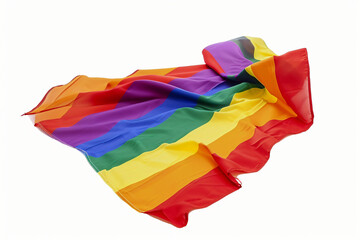  photo rainbow flag on white