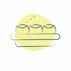 Icon Golgappa. related to India symbol. Color Spot Style. simple design editable. simple illustration