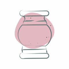 Icon Vase. related to India symbol. Color Spot Style. simple design editable. simple illustration