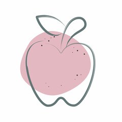 Icon Apple. related to Fruit and Vegetable symbol. Color Spot Style. simple design editable. simple illustration