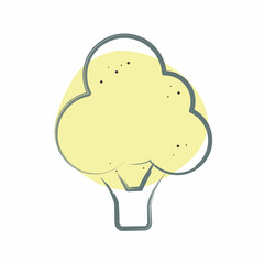 Icon Broccoli. related to Fruit and Vegetable symbol. Color Spot Style. simple design editable. simple illustration