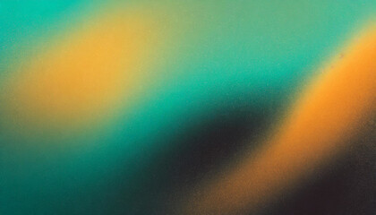 Dynamic Contrast: Abstract Grainy Texture with Teal, Orange, Yellow, and Black Tones