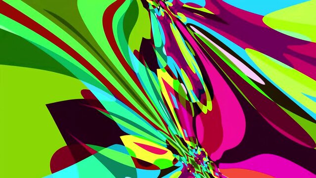 Colorful Geometric and Psychedelic Video for Summer Music
