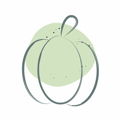 Icon Paprika. related to Fruit and Vegetable symbol. Color Spot Style. simple design editable. simple illustration