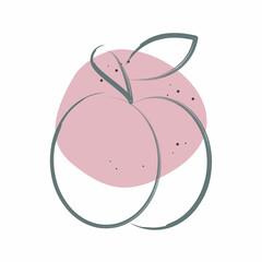 Icon Plum. related to Fruit and Vegetable symbol. Color Spot Style. simple design editable. simple illustration