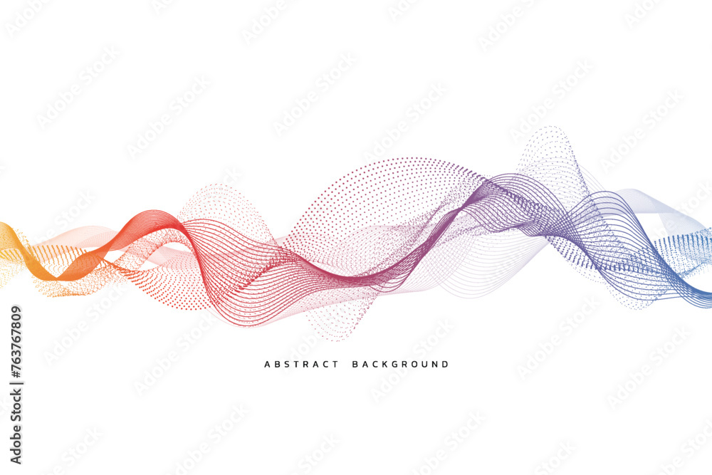 Poster abstract colorful wave lines on white background for elements in concept business presentation, broc