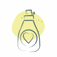 Icon Perfume. related to France symbol. Color Spot Style. simple design editable. simple illustration