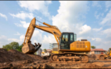 Obraz premium excavator at work in the construction