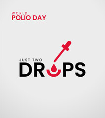 World Polio day, World Polio day creative Design for banner, poster 3D Illustration.