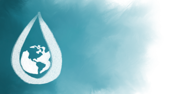 World Water Day. Concept of ecology and World Water Day. Elevated view of the natural environment Concept of ecology and environmental protection around the world.