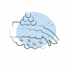 Icon Amaebi. related to Sushi symbol. Color Spot Style. simple design editable. simple illustration