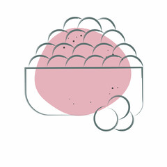 Icon Ikura. related to Sushi symbol. Color Spot Style. simple design editable. simple illustration