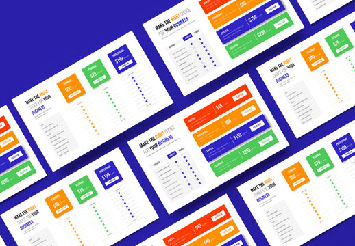 Pricing Table Layout Set