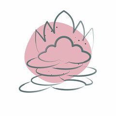 Icon Shirasu. related to Sushi symbol. Color Spot Style. simple design editable. simple illustration