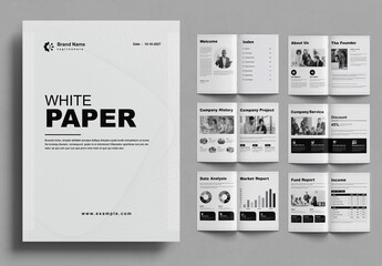 White Paper Template - obrazy, fototapety, plakaty