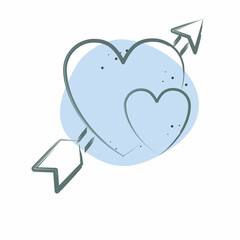Icon Cupid. related to Valentine Day symbol. Color Spot Style. simple design editable. simple illustration