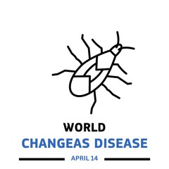 World chagas Disease day vector illustration. Suitable for Poster, Banners, campaign and greeting card. April 14