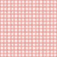 Pink Gingham seamless pattern. Texture from rhombus, squares for - plaid, tablecloths, clothes, shirts, dresses, paper, bedding, blankets, quilts and other textile products. illustration.
