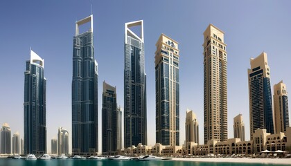 Fototapeta na wymiar Dubai marina towers
