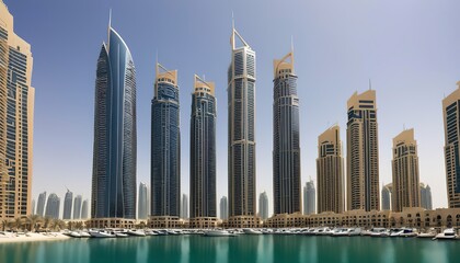 Fototapeta na wymiar Dubai marina towers