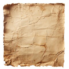 Aged Crumpled Blank Paper