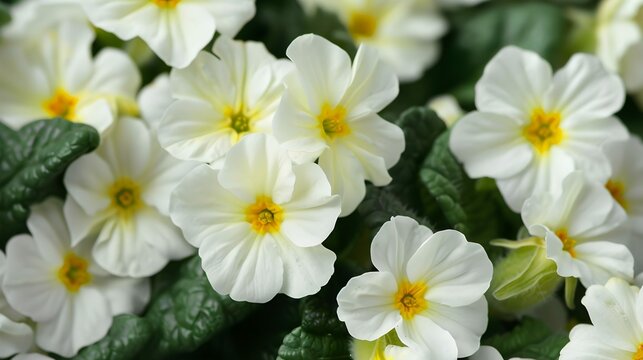 Close Up of white primrose