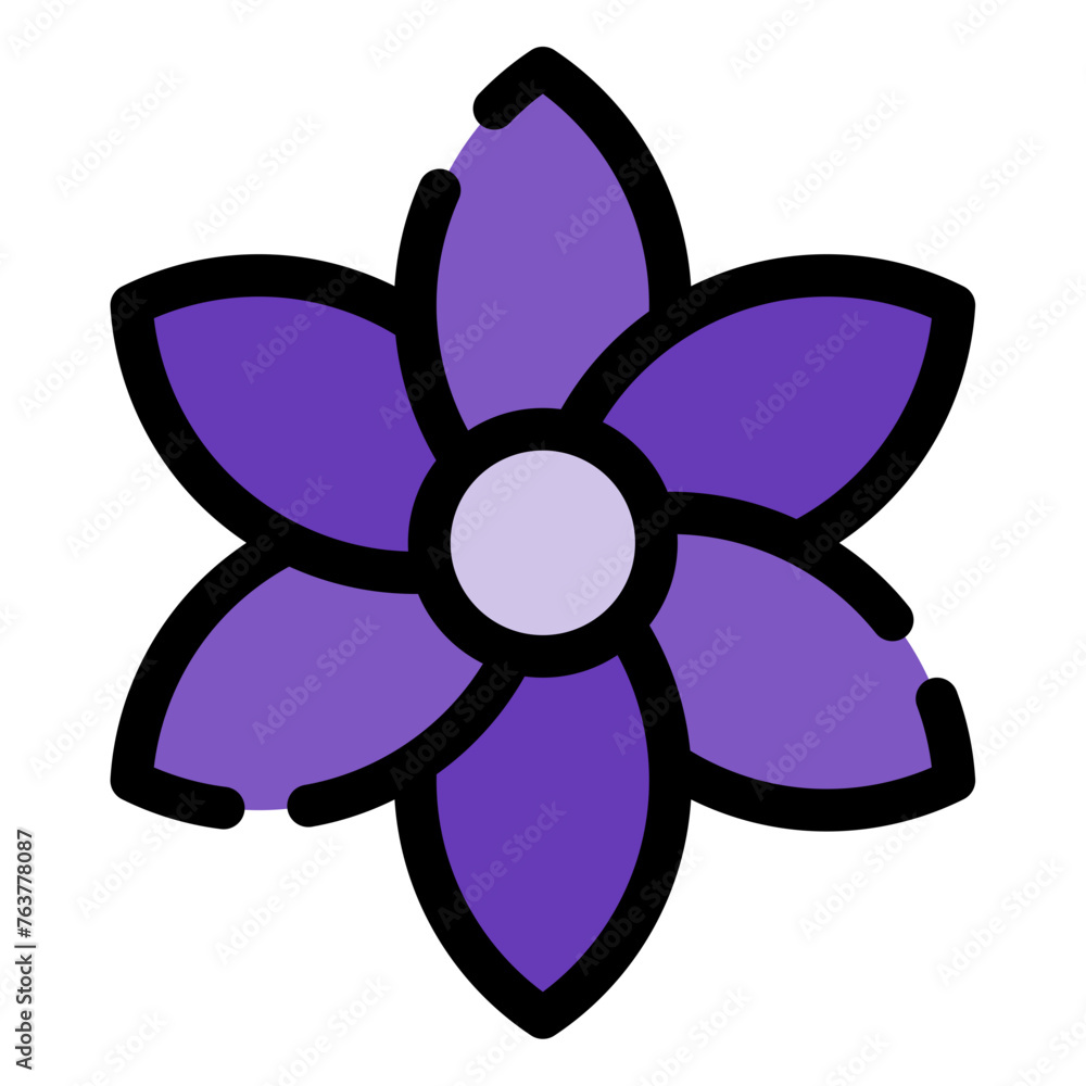 Canvas Prints violet flower icon