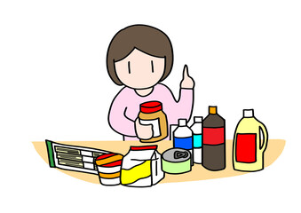 フードロスの問題を考えるイラスト