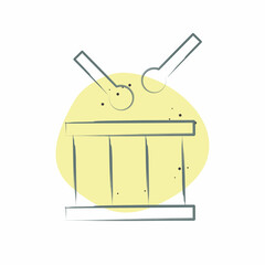 Icon Bedug. related to Ramadan symbol. Color Spot Style. simple design editable. simple illustration