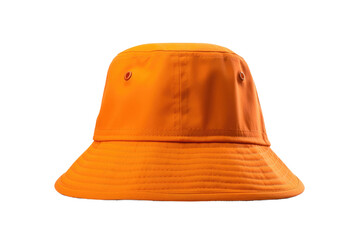 Fototapeta premium Orange Hat on White Background. On a White or Clear Surface PNG Transparent Background.