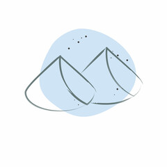 Icon Samosa. related to Ramadan symbol. Color Spot Style. simple design editable. simple illustration