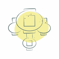 Icon Lantern. related to Chinese New Year symbol. Color Spot Style. simple design editable. simple illustration