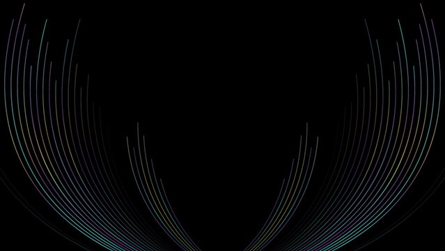Colorful curved wavy lines abstract tech background