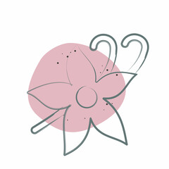 Icon Vanilla. related to Herbs and Spices symbol. Color Spot Style. simple design editable. simple illustration