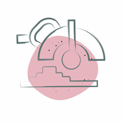 Icon Circular Saw. related to Construction symbol. Color Spot Style. simple design editable. simple illustration