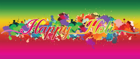 Fototapeta na wymiar happy Holi. Indian festival with color full pots. abstract vector illustration design.