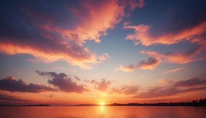 Obraz premium Beautiful sunset sky background