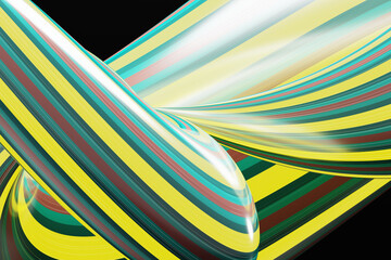 Macro photo. Abstract minimalistic background. Waves. 3D effect, render.