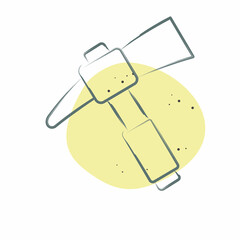Icon Pick axe. related to Construction symbol. Color Spot Style. simple design editable. simple illustration