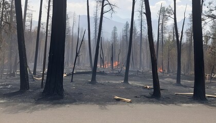 Burned trees at Trout Springs Rx Fire