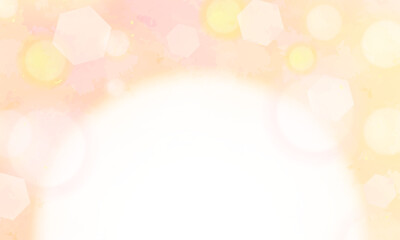 オレンジ色と黄色のほんわかした背景イラスト