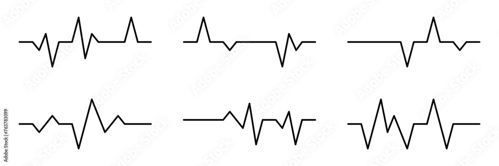 Poster heart rate monitor icon set, simple vector. design design can be edited