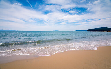 Fototapeta na wymiar Landscape view of sea beach in Wando, South Korea.