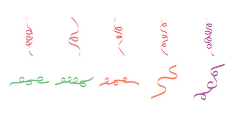 Obraz premium Curly Ribbon Vector