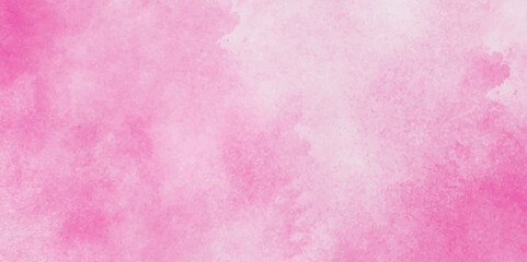 Paint leaks and ombre effects hand painted cloudy pink paper texture, pink watercolor background texture in light pastel colors of watercolor splashes, Soft smeared aquarelle painted pink texture.